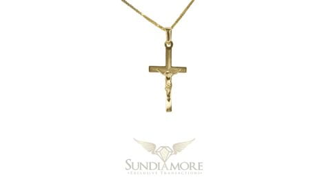 KULTOWE - Złoty Krzyżyk z wizerunkiem Jezusa - ST.013